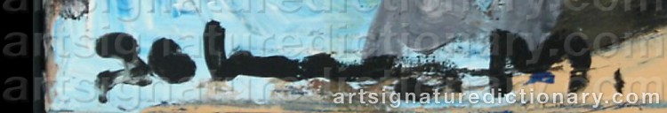 Authentic signature by Johnny MADSEN on  artwork