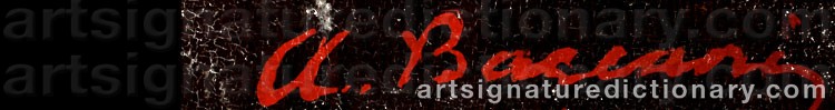 Authentic signature by Attilio BACCANI on  artwork