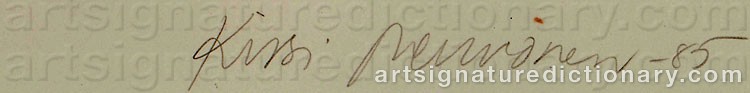 Authentic signature by Kirsi NEUVONEN on artwork