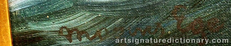 Authentic signature by Mogens EGE on  artwork