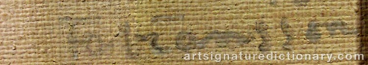 Authentic signature by Ture FABIANSSON on  artwork