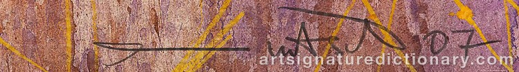 Authentic signature by Hermann NITSCH on  artwork