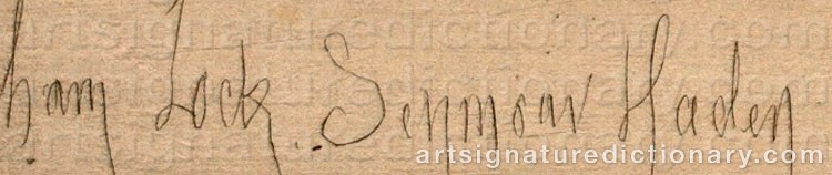 Authentic signature by Francis Seymour HADEN on  artwork