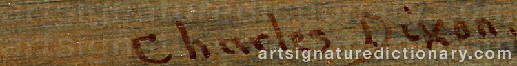 Authentic signature by Charles Edward DIXON on  artwork