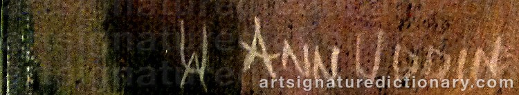 Authentic signature by Ann UDDIN on  artwork