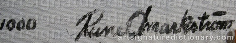 Authentic signature by Rune MARKSTRÖM on  artwork