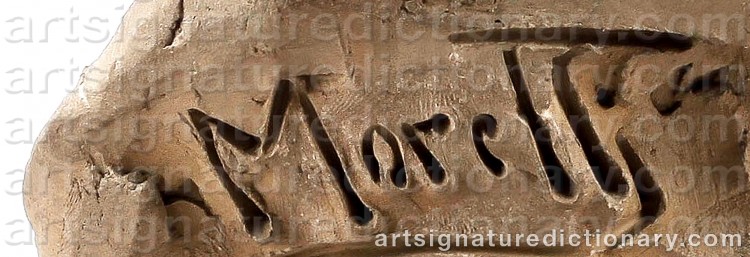 Authentic signature by Giuseppe Alessandro MORETTI on artwork