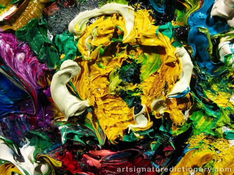 Close-up details showing Albin AMELIN signature forgery characteristics