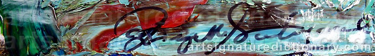 Authentic signature by Birgitte SÖNDERGAARD on Painting/Watercolour artwork