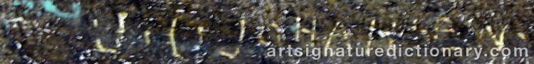 Authentic signature by John Christen JOHANSEN on  artwork