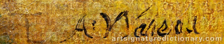 Authentic signature by Jean Antoine WATTEAU on  artwork