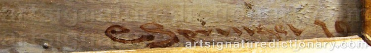 Authentic signature by Cornelis SPRINGER on  artwork