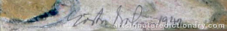 Signature by Gösta BOHM