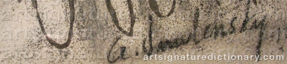 Authentic signature by Alexej Von JAVLENSKY on  artwork