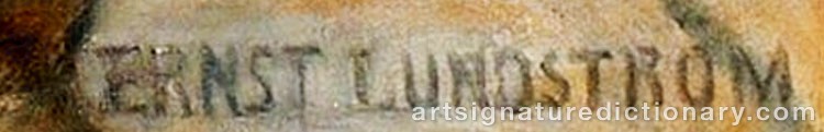 Signature by Ernst LUNDSTRÖM