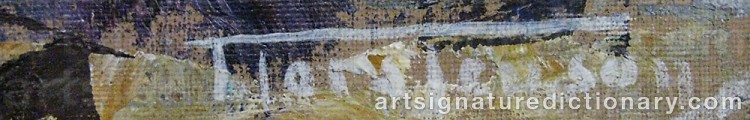 Authentic signature by Torsten TORSTENSON on artwork