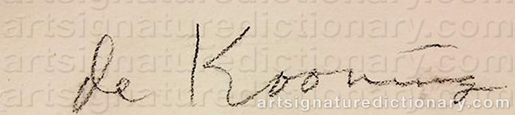 Signature by Willem De KOONING