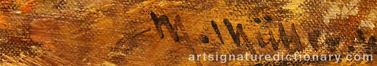 Authentic signature by Moritz MÜLLER on  artwork