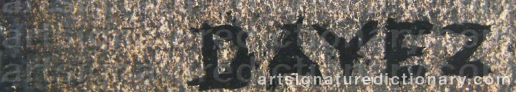 Authentic signature by Georges DAYEZ on  artwork