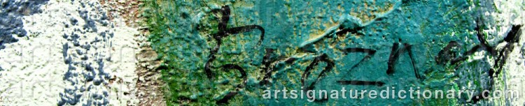 Authentic signature by BREZNAY on  artwork