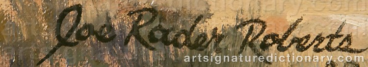 Authentic signature by Joe Rader ROBERTS on Painting/Watercolour artwork