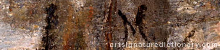 Authentic signature by Vincenzo MIGLIARO on  artwork