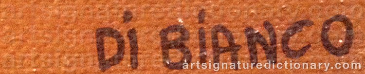 Authentic signature by Pascual DI BIANCO on Painting/Watercolour artwork