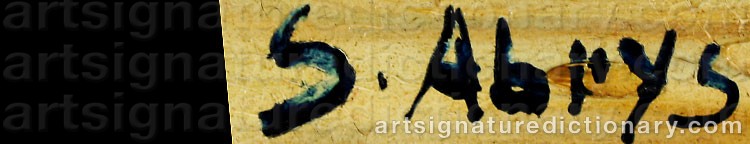 Authentic signature by Léon SCHWARZ-ABRYS on  artwork