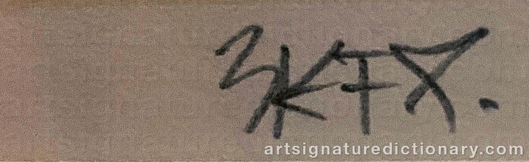 Authentic signature by Ekta GÖTESSON on  artwork