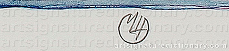 Authentic signature by Mia LUNDQVIST on  artwork