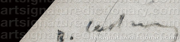 Authentic signature by Roland LADWIG on  artwork