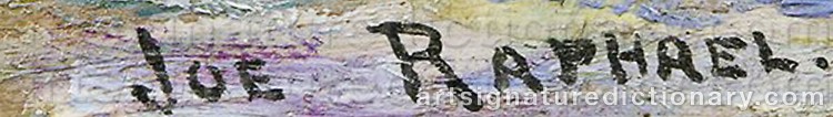 Authentic signature by Joseph Morris ‘Joe, Jos’ RAPHAEL on Painting/Watercolour artwork