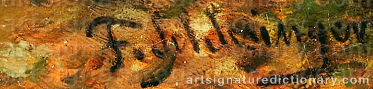 Authentic signature by Felix SCHLESINGER on  artwork