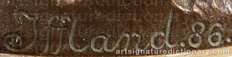 Authentic signature by Franz IFFLAND on Sculpture artwork