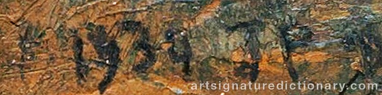 Authentic signature by James W. PORTER on Painting/Watercolour artwork
