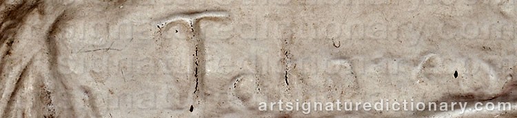 Authentic signature by Johannes TAKANEN on  artwork