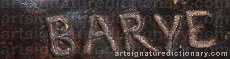 Signature by Antoine-Louis BARYE