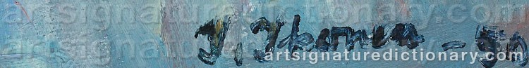 Authentic signature by Ilmari IKONEN on artwork