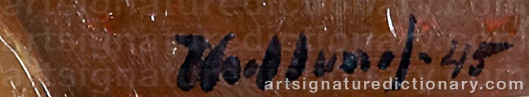 Authentic signature by Börje HEDLUND on artwork