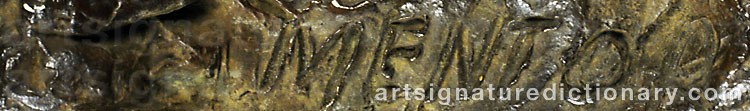 Authentic signature by Blasco MENTOR on artwork