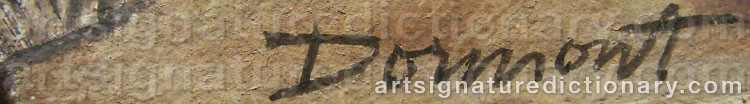 Authentic signature by Jacques DORMONT on  artwork