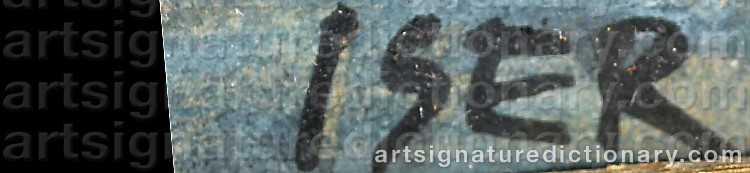 Authentic signature by Iosif ISER on  artwork