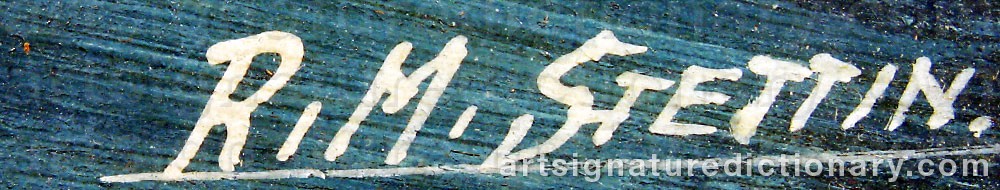 Authentic signature by R. MATTSON on  artwork