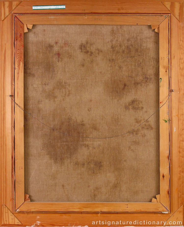 Close-up details showing Albin AMELIN signature forgery characteristics