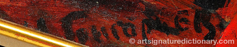 Authentic signature by Nikolai Mikhailovich GRIGORIEV on  artwork