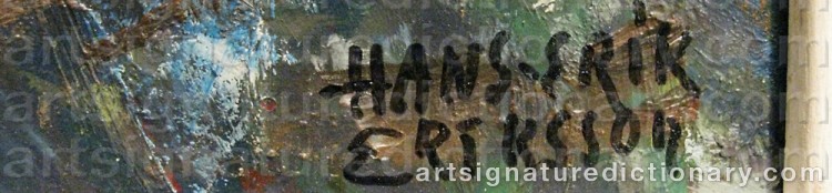 Signature by Hans Erik ERIKSSON