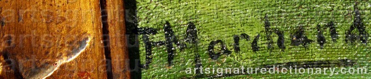 Authentic signature by Jean MARCHAND on  artwork