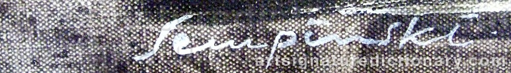 Authentic signature by Marya Sempinski TADEUSZ on  artwork