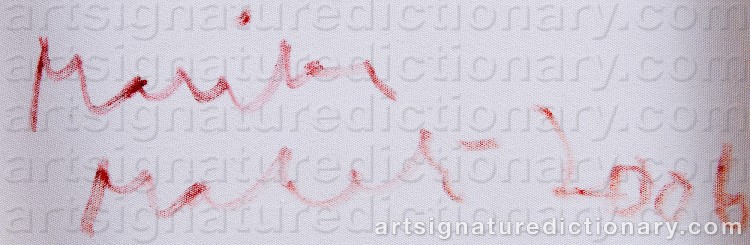 Authentic signature by Marika MÄKELÄ on Painting/Watercolour artwork