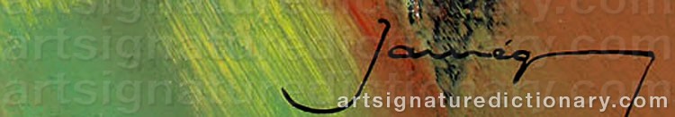 Authentic signature by Christian JAUREGUY on  artwork